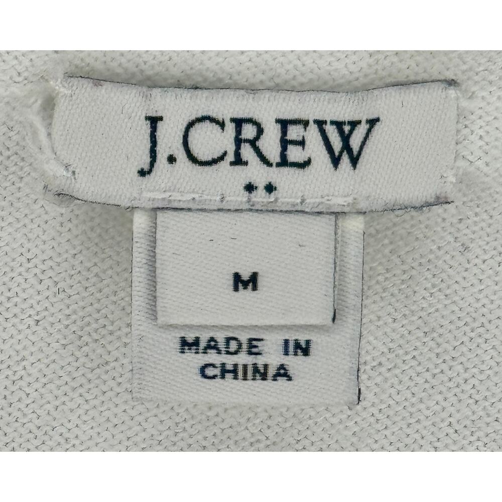 J. Crew Tied Bell Sleeve White Sweater Size M - Picture 3 of 4